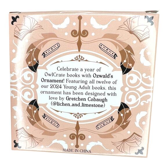 OwlCrate Oswald Owl Ornament 2024 YA Box Books December 2024 "Out of the Woods" - Picture 4 of 8